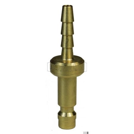 Dixon A Series Quick Connect Plug, 1/8 in Nominal, Quick Connect Plug x Hose Barb, 500 psi Pressure, Brass A1S1-B
